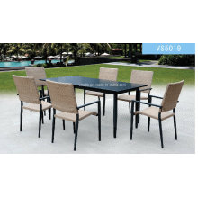 Garden Outdoor Rattan Dining Set Mobiliário de Lazer